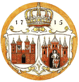 links Altstadt und rechts Neustadt vereint unter der Krone